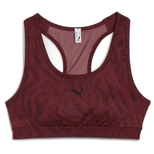 푸마 4Keeps Padded Ribbon Stripe Print 스포츠 브라 6141954365