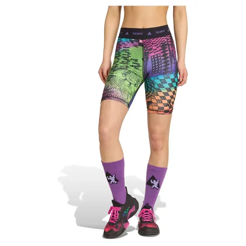 아디다스 X Jeremy Scott Pride Biker 짧은 레깅스 6142158518