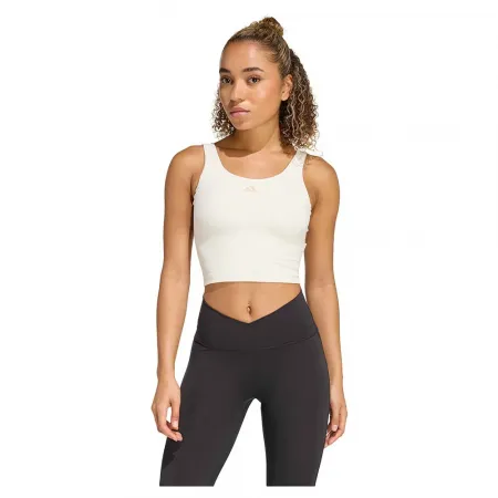 아디다스 3 Stripes Studio All Me 스포츠 탑 중간 지지력 6142665868