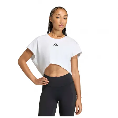 아디다스 Power Workout Cropped Boxy 3 Stripes 반팔 티셔츠 6142667041