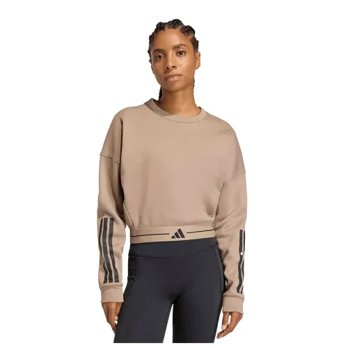아디다스 Hyperglam 3 Stripes Cropped Crewneck 스웨트셔츠 6142681369