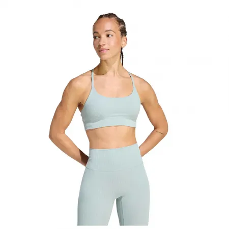 아디다스 All Me Rib Long Line 스포츠 브라 로우 임팩트 6142695440