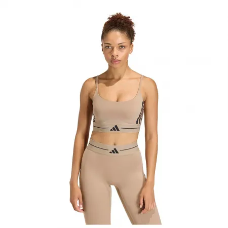 아디다스 Hyperglam 3 Stripes 스포츠 브라 로우 임팩트 6142696101