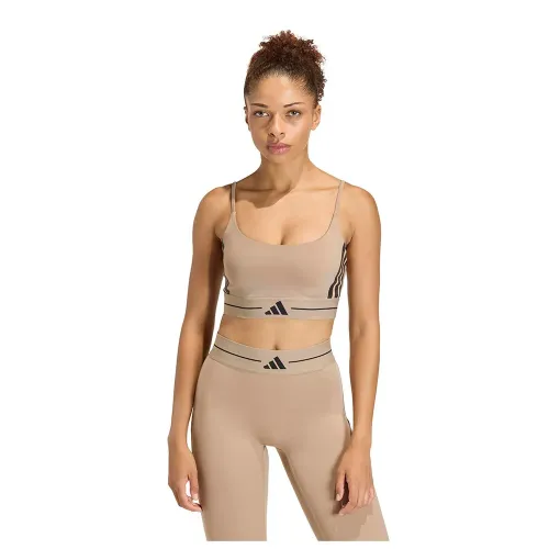 아디다스 Hyperglam 3 Stripes 스포츠 브라 로우 임팩트 6142696101
