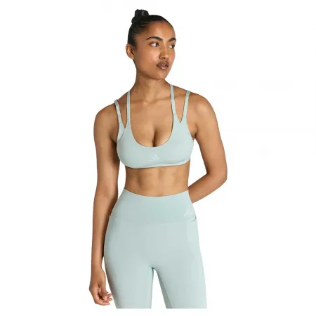 아디다스 Optime Workout Strappy 스포츠 브라 로우 임팩트 6142696472