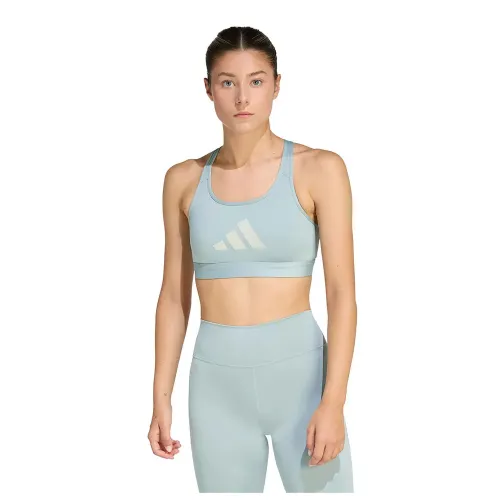 아디다스 Powerreact Graphic 미디엄 임팩트 스포츠 브라 6142696531