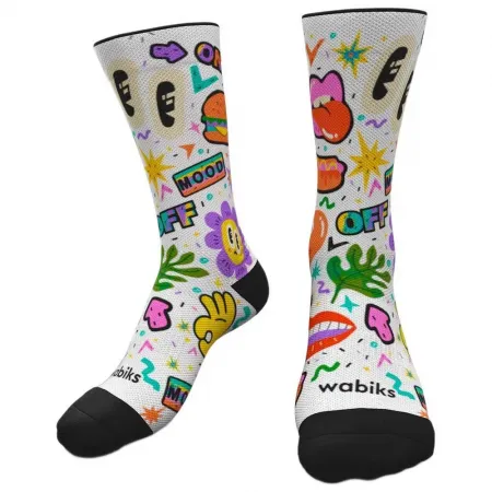 WABIKS Doodles 크루 양말 6142722291