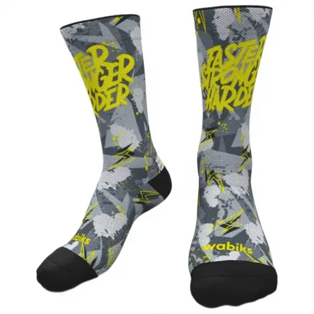 WABIKS Faster stronger harder 크루 양말 6142722303