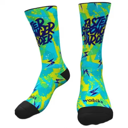 WABIKS Faster stronger harder 크루 양말 6142722305
