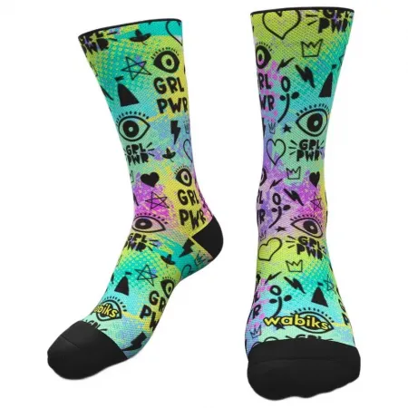 WABIKS Girl power 크루 양말 6142722313