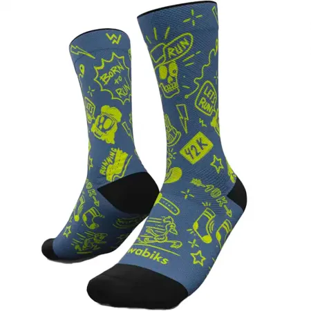 WABIKS Run tattoo 크루 양말 6142722389