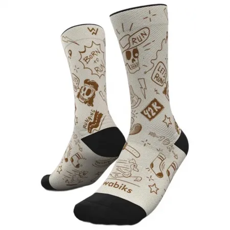 WABIKS Run tattoo 크루 양말 6142722390