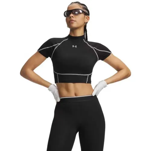 언더아머 HeatGear Elite Crop Mock 반팔 티셔츠 6142830772