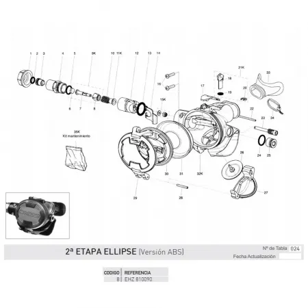 크레시 Ellipse 밸브 샤프트 헤드 7138737385