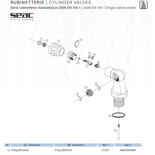 SEACSUB O-링 3050 90 Sh 7139325960