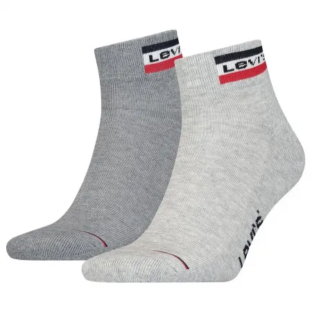 리바이스 Mid Cut Sportswear 로고 Quarter 짧은 양말 2 켤레 138667516