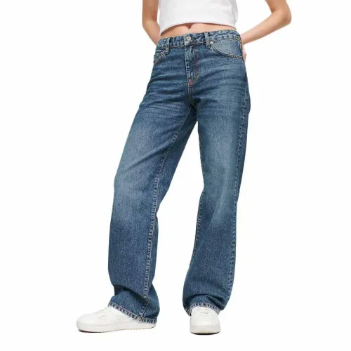 슈퍼드라이 미드 Rise 와이드 Leg 청바지 140292938