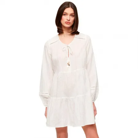 슈퍼드라이 Ibiza Tiered Lurex Mini 긴팔 셔츠 141113077