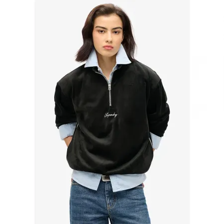 슈퍼드라이 컨트리 Club Velour 하프 지퍼 스웨터 141197958