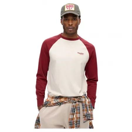 슈퍼드라이 에센셜 Logo 베이스볼 긴팔 티셔츠 141198009