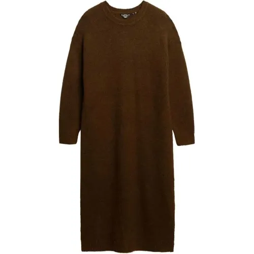 슈퍼드라이 Slouch 긴팔 미디 원피스 141198243