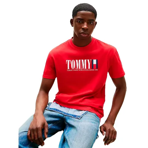 타미힐피거 DNA Flag 레귤러 핏 반팔 티셔츠 141785862