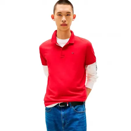 타미힐피거 Placket Slim Fit 반팔 폴로 셔츠 141785890