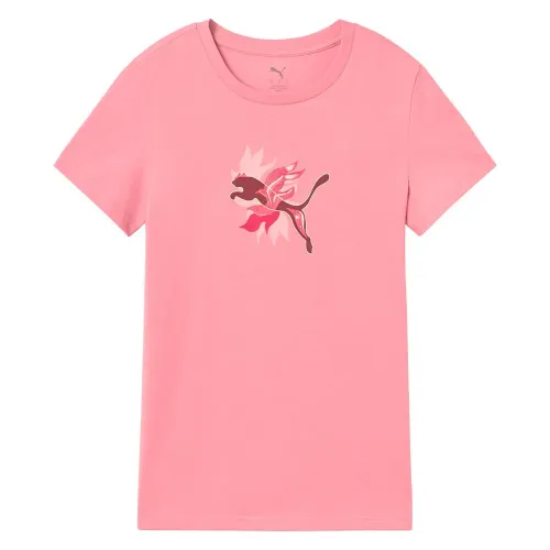 푸마 그래픽 F로우ered Cat 반팔 티셔츠 142153662