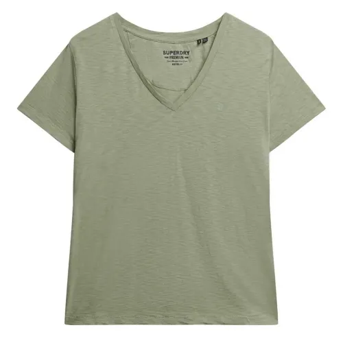 슈퍼드라이 스튜디오s Slub Emb Vee 반팔 티셔츠 142160068