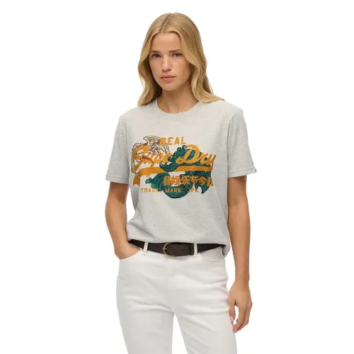 슈퍼드라이 Tokyo Vl Relaxed 핏 반팔 티셔츠 142160084