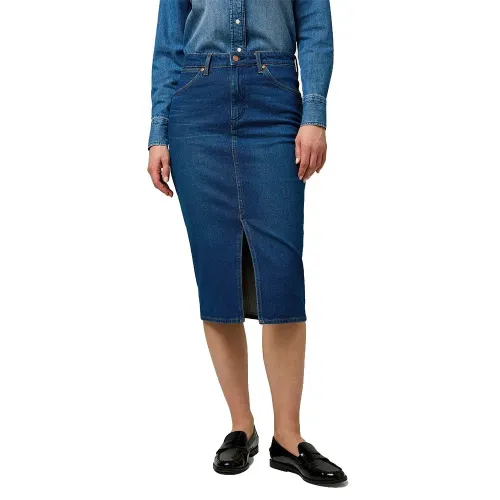 랭글러 112371161 Pencil 슬림 핏 데님 스커트 142166747