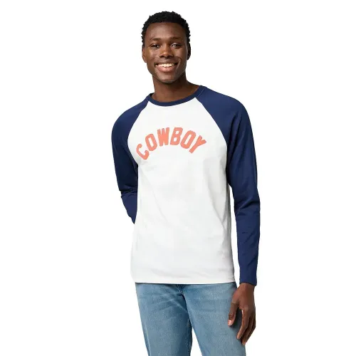 랭글러 베이스볼 레귤러 핏 긴팔 티셔츠 142166821