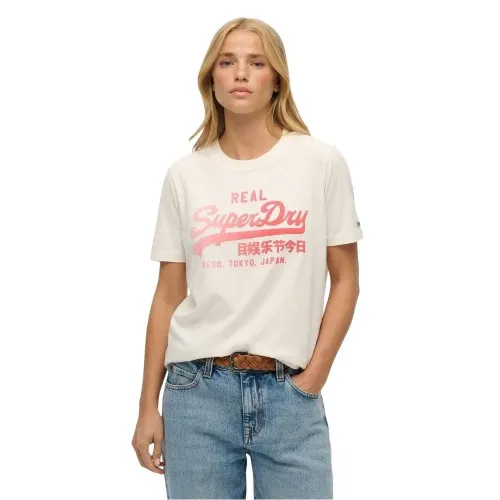 슈퍼드라이 빈티지 로고 Fade 반팔 티셔츠 142222193