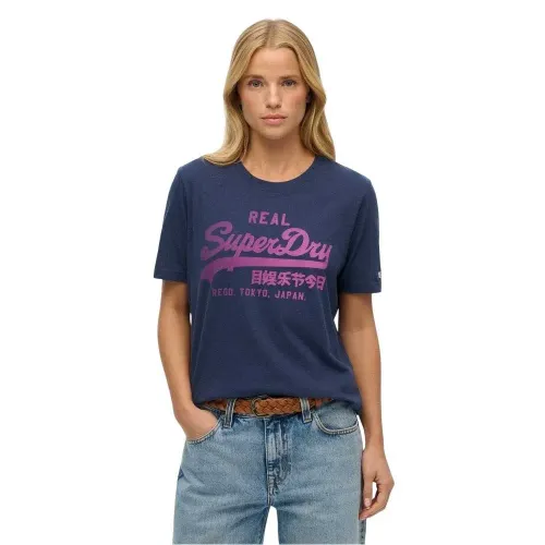 슈퍼드라이 빈티지 로고 Fade 반팔 티셔츠 142222194