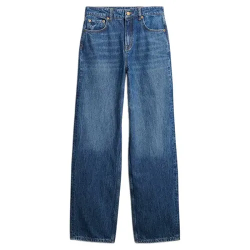 슈퍼드라이 W7011262A 와이드 Leg 하이웨이스트 청바지 142222216