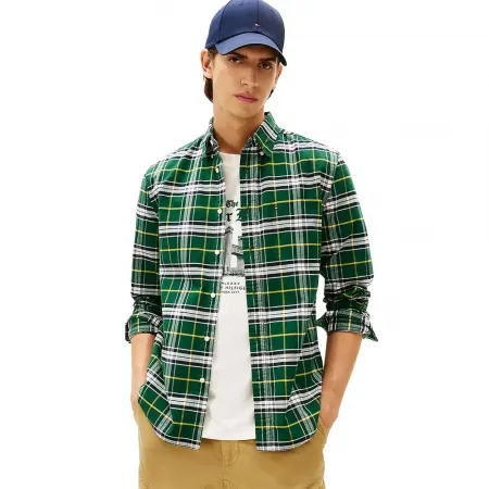 타미힐피거 Brushed Oxford Check 레큘러 Fit 긴팔 셔츠 142276677