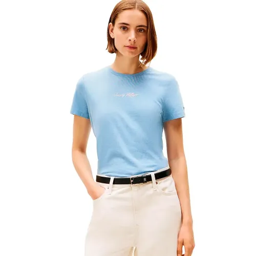 타미힐피거 클래식 Script 레큘러 핏 반팔 티셔츠 142276681