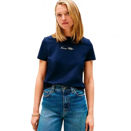 타미힐피거 클래식 Script 레큘러 Fit 반팔 티셔츠 142276682