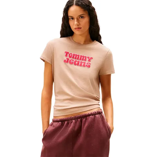 타미힐피거 에센셜 로고 2 레큘러 핏 반팔 티셔츠 142276984