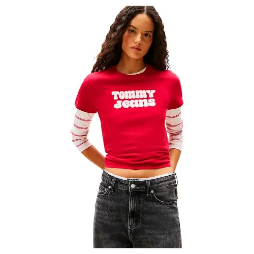 타미힐피거 에센셜 로고 2 레큘러 핏 반팔 티셔츠 142276985