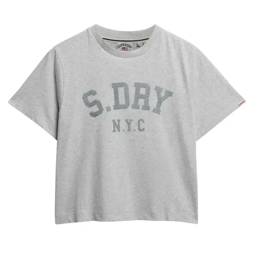 슈퍼드라이 Athletic 에센셜 루즈 핏 반팔 티셔츠 142283389