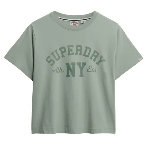 슈퍼드라이 Athletic 에센셜 루즈 핏 반팔 티셔츠 142283390