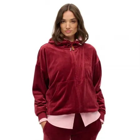 슈퍼드라이 컨트리 Club Velour 풀지퍼 스웨터 142283484