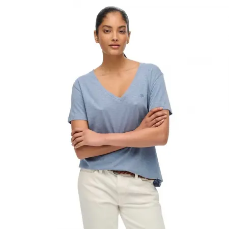 슈퍼드라이 스튜디오s Slub Emb Vee 반팔 티셔츠 142283832