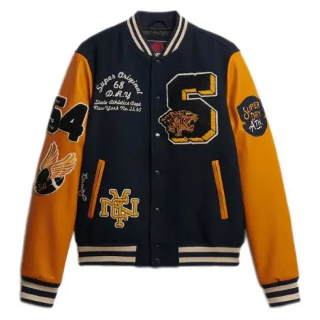 슈퍼드라이 빈티지 패치ed Varsity 자켓 142283944