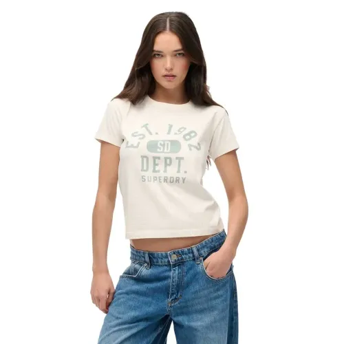 슈퍼드라이 Athletic 그래픽 핏ted 반팔 티셔츠 142369288