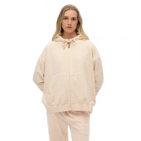 슈퍼드라이 컨트리 Club Velour 풀지퍼 스웨터 142369378