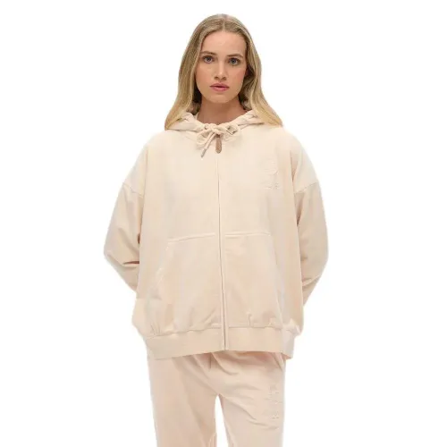 슈퍼드라이 컨트리 클럽 Velour 풀지퍼 스웨터 142369378