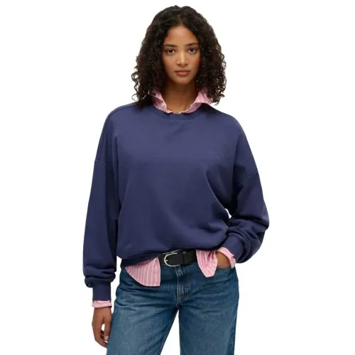 슈퍼드라이 에센셜 로고 Gd Relax 크루 스웨터 142369418