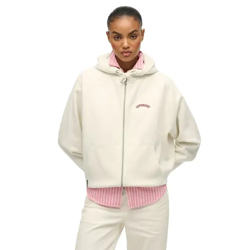 슈퍼드라이 에센셜 로고 Osz Raglan 풀지퍼 스웨터 142369423